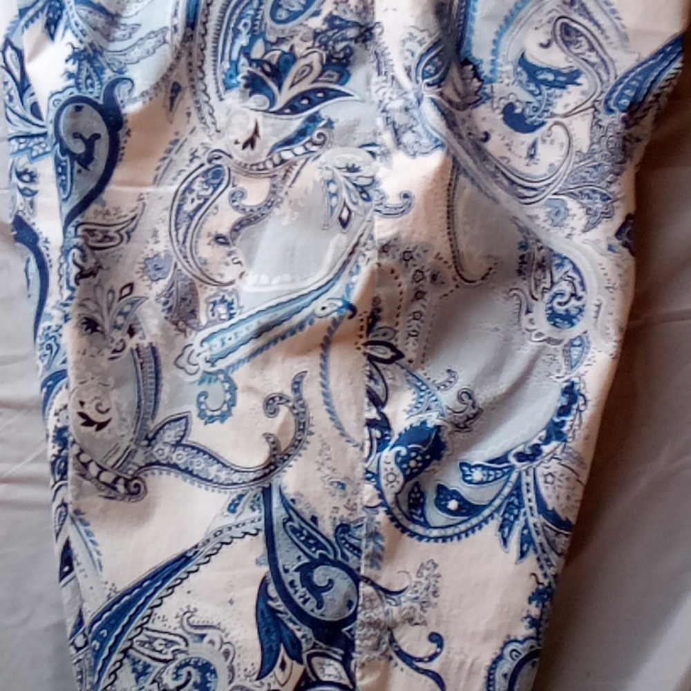 Blue and white Beach design shorts for Women.